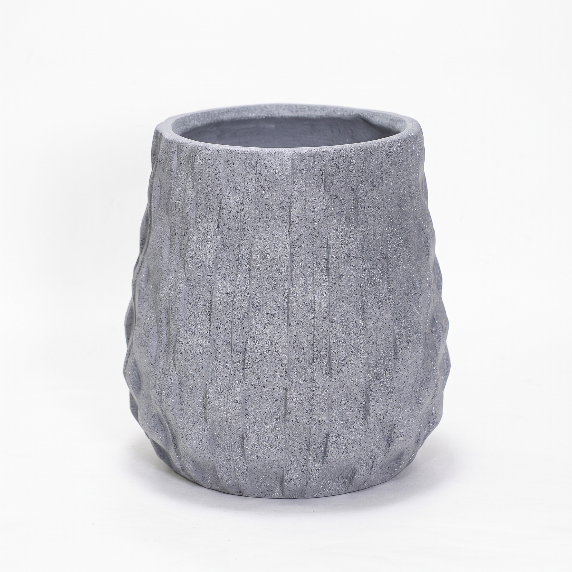 Mougins 40cm Fluted MGO Outdoor Planter Pot – Speckled Grey Mougins 40cm Fluted MGO Outdoor Planter Pot – Speckled Grey
