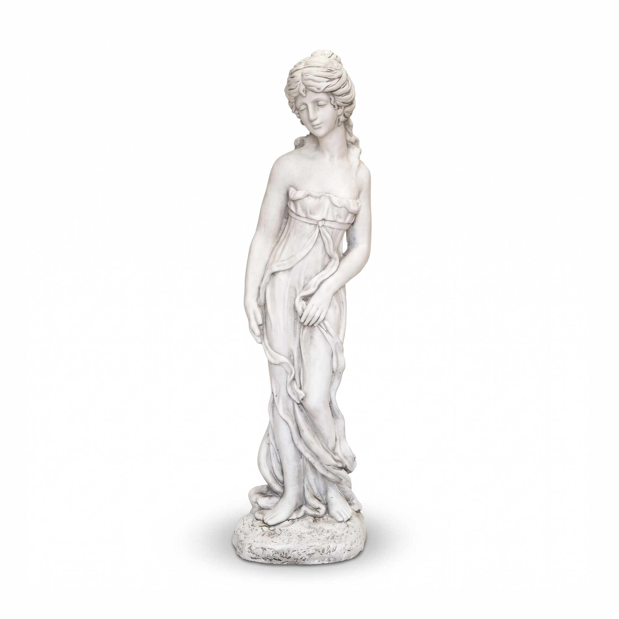 mougins Classical Maiden Garden Statue 83cm Weathered Stone mougins Classical Maiden Garden Statue 83cm Weathered Stone