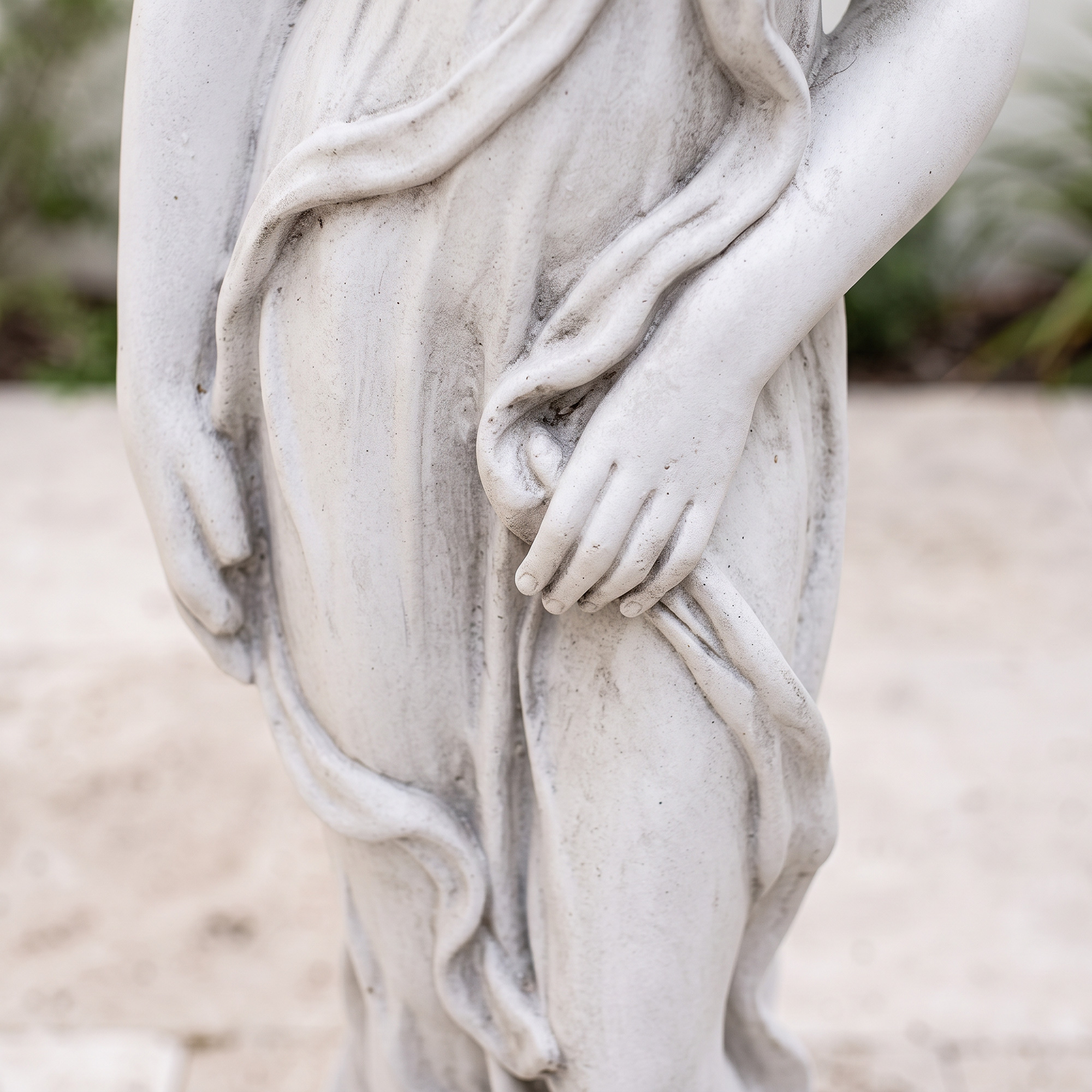 mougins Classical Maiden Garden Statue 83cm Weathered Stone mougins Classical Maiden Garden Statue 83cm Weathered Stone