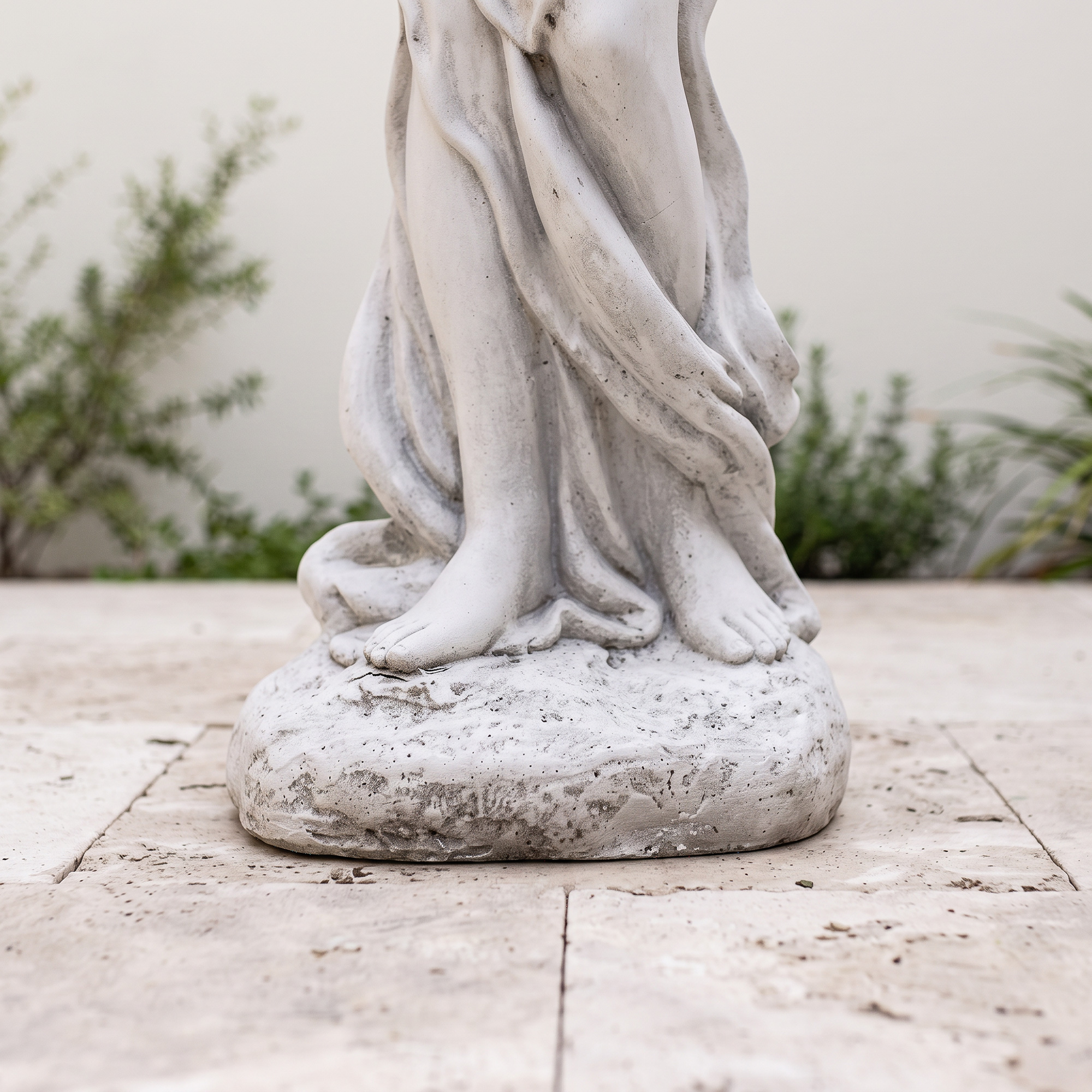 mougins Classical Maiden Garden Statue 83cm Weathered Stone mougins Classical Maiden Garden Statue 83cm Weathered Stone